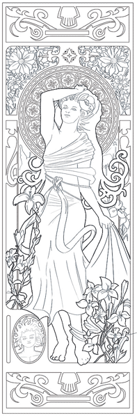 Elise - an Art Nouveou illustration