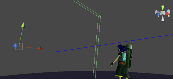 Ray casting onto a target collider